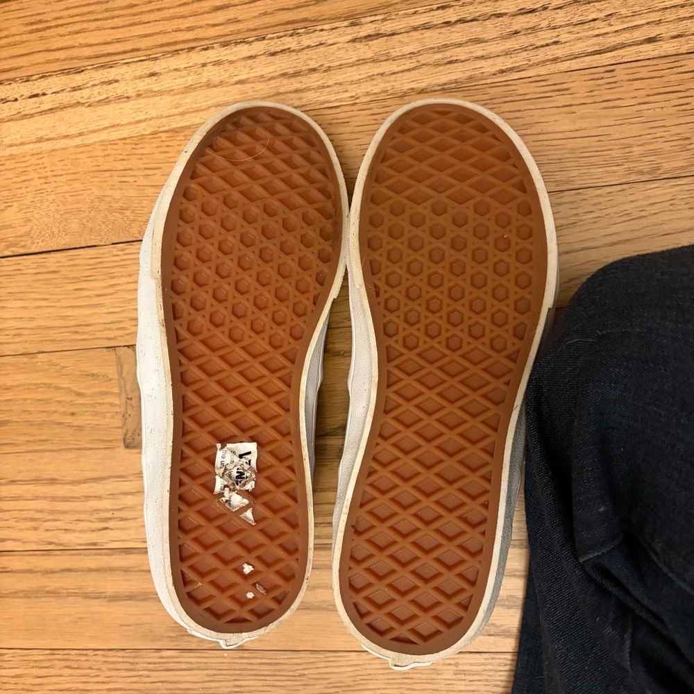 Vans Asher Glitter Sidewall Light Gray Sneakers - Picture 6 of 8